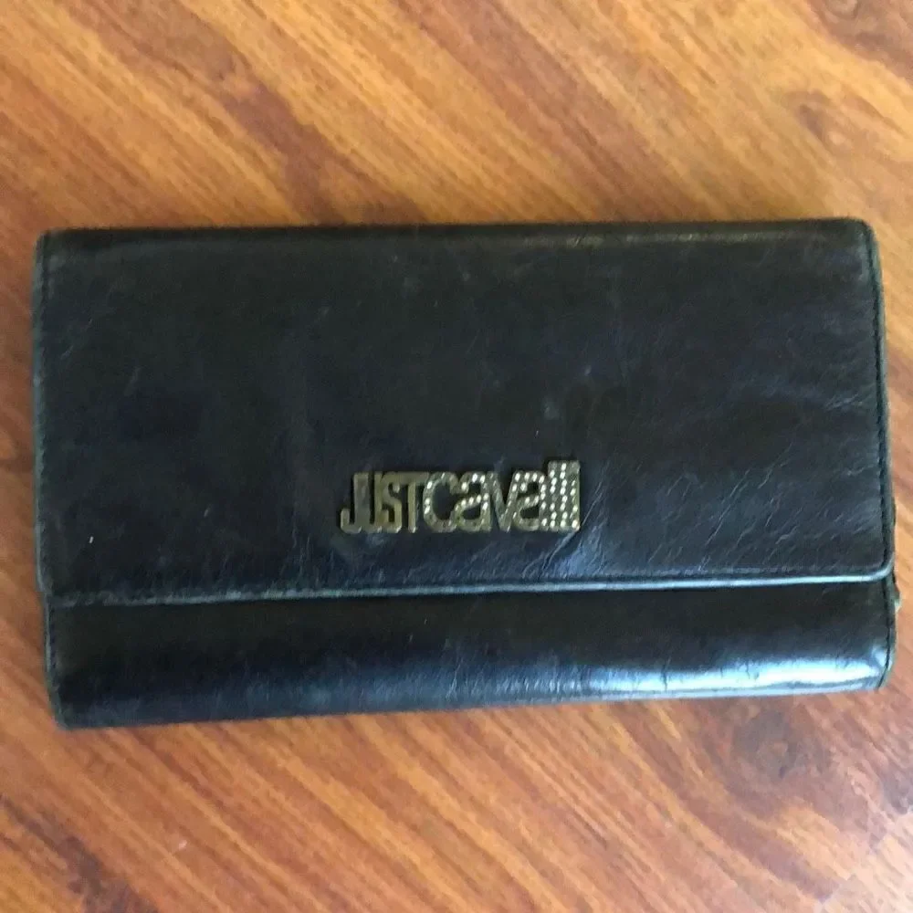 Just Cavalli Black, leather wallet vintage
